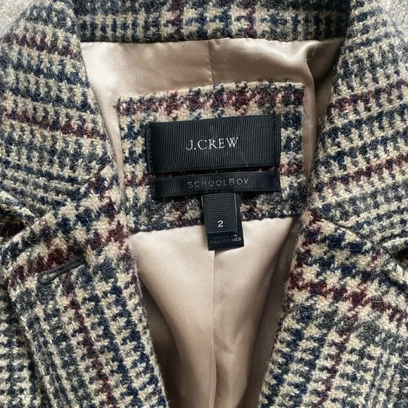 J.Crew Wool Schoolboy Blazer in Houndstooth Plaid - Picture 14 of 16